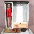 Vintage 1962 Mattel Barbie Midge Doll w/ Wigs & Accessory Case