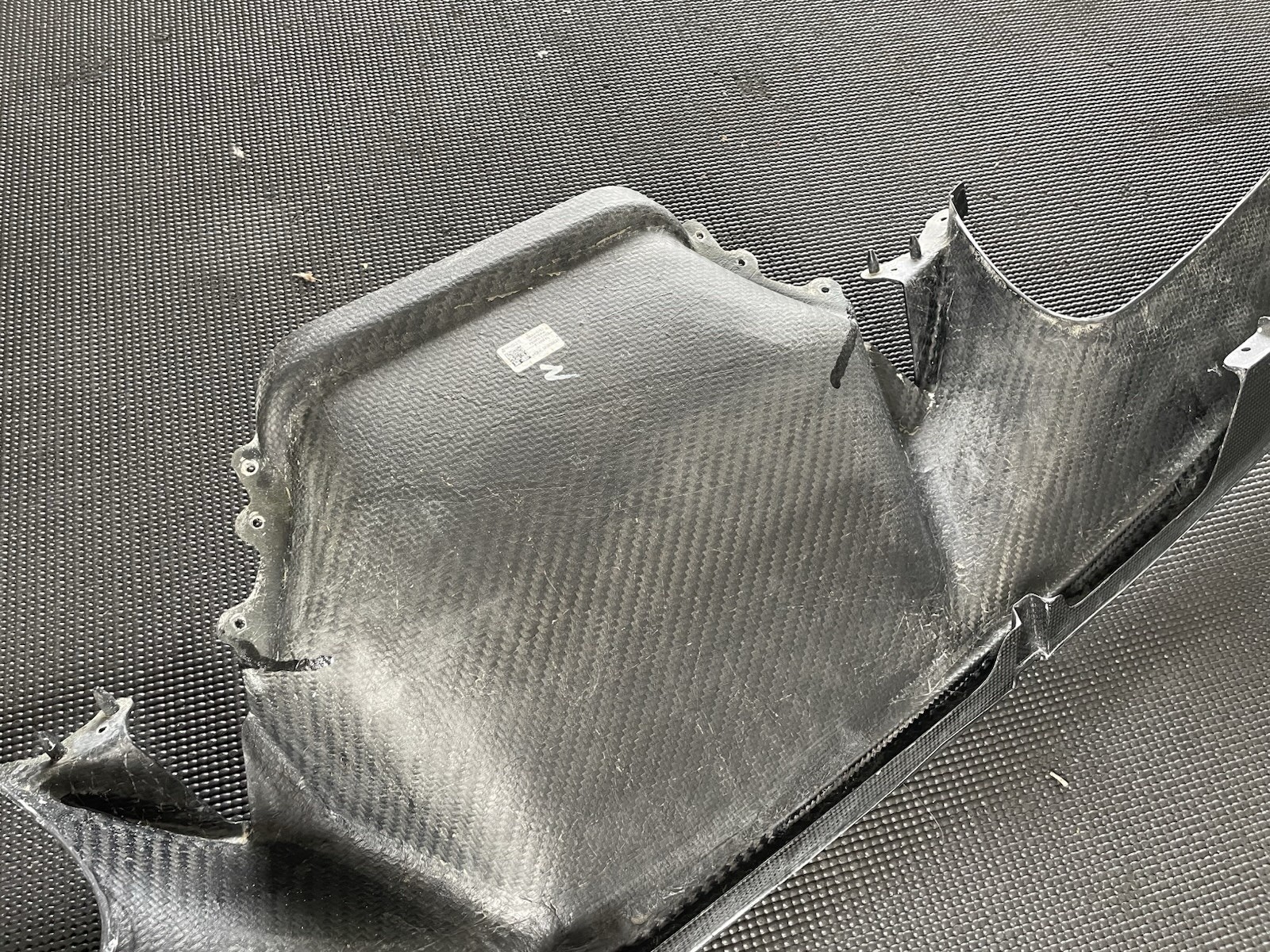Ferrari F8 Front Bumper Carbon Fiber Center Insert Splitter Spoiler Trim  OEM