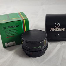 Makinon 2X Converter Canon Mount w/ Case  Box 2 Lens Covers