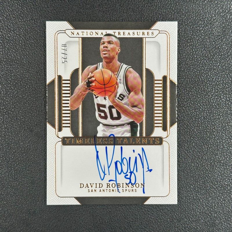 2024 Panini National Treasures David Robinson Timeless Talents Auto Bronze /25#Z
