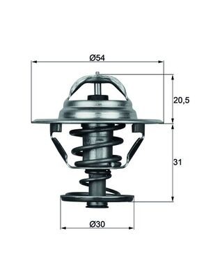 MAHLE TX 10 88D Thermostat, coolant for LAND ROVER,SAAB,VOLVO