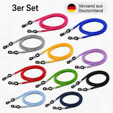 3x Brillenband Set Bunt Brillenkordel Klassisch Brillenschnur Rutschfest