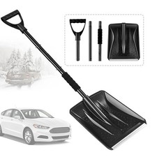 Adjustable Snow Shovel D Grip Handle Portable Car Driveway Snow Removal Tool