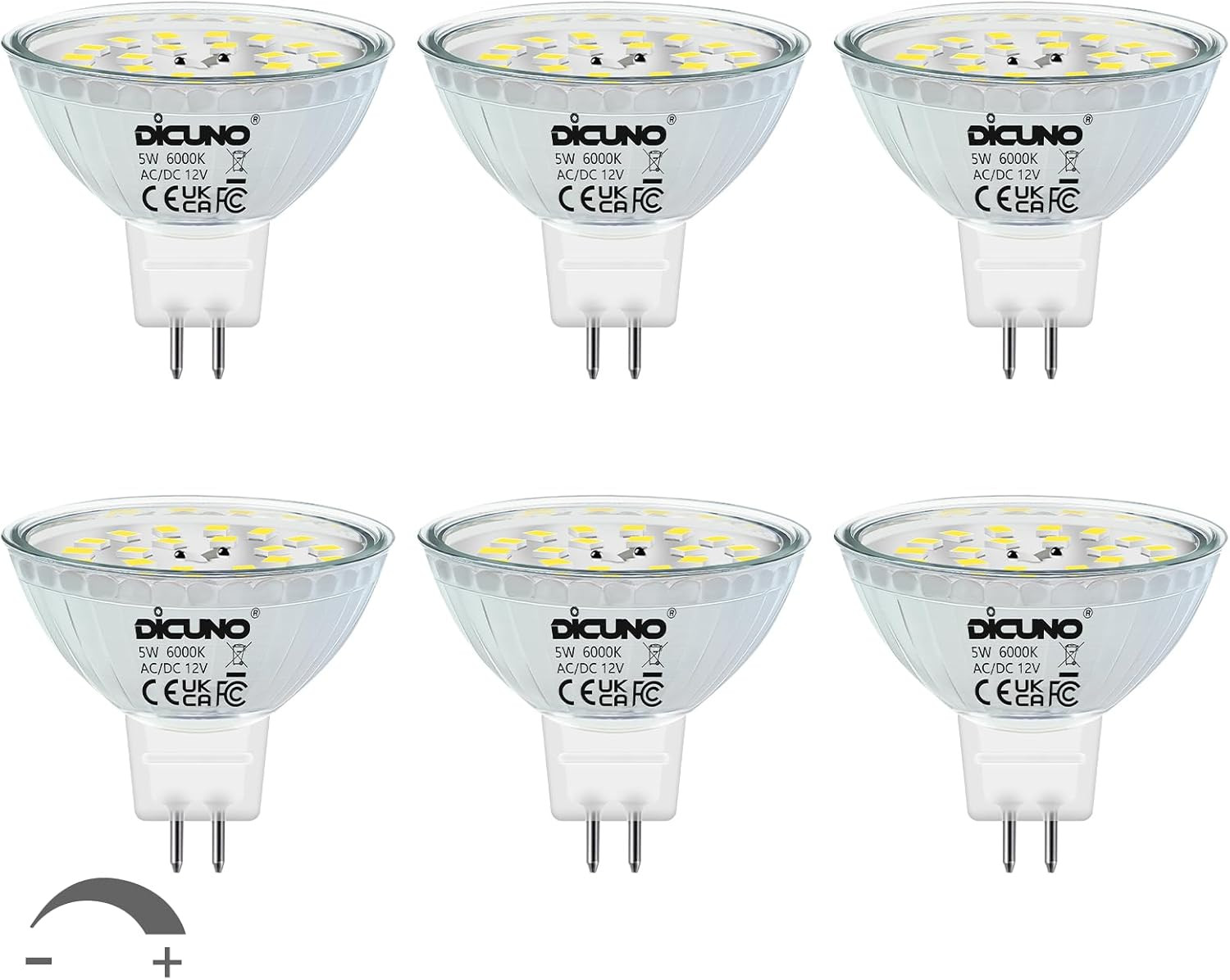 Dimmable Daylight White 6000k 50w Halogen Equivalent 12v
