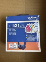 LC521 Brother Multipack Ink Cartridges KCMY | exp 04/28 | Genuine LC521VAL - New