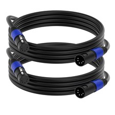 5 Pin XLR DMX512 Cable Adapter Male to Female Lighting Cord 3.3FT 2 PCS