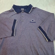 Vantage Penn State Polo Shirt Mens XL Blue White Cotton Vintage Made in USA