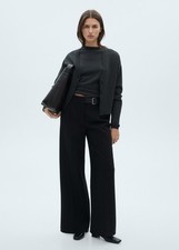 MANGO Belt straight-fit pants Black 77057937