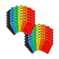 Pencil Pouch for 3 Ring Binder, 72 Pack Zipper Pencil Pouches/Case in Assorte...