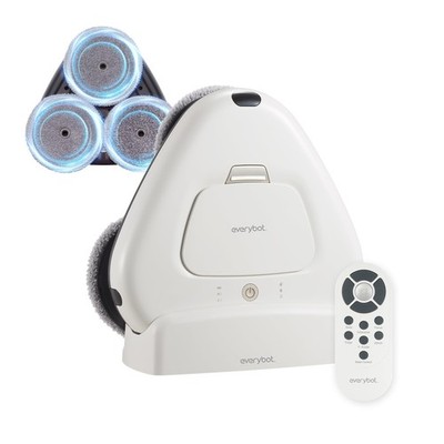 Three-Spin Robot Mop for Hard Floors - Ultra-Quiet 43dB, Powerful Three Mops ...