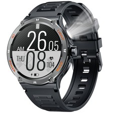 Reloj Inteligente Militar Con Llamadas Bluetooth y Linterna Para Hombres 2026