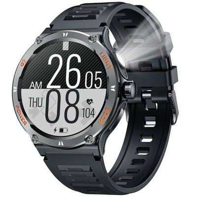 Reloj Inteligente Militar Con Llamadas Bluetooth y Linterna Para Hombres 2026