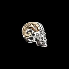 3D Skull with Horns Enamel Pin Fitted Pinz Hatclub Hats Snapback