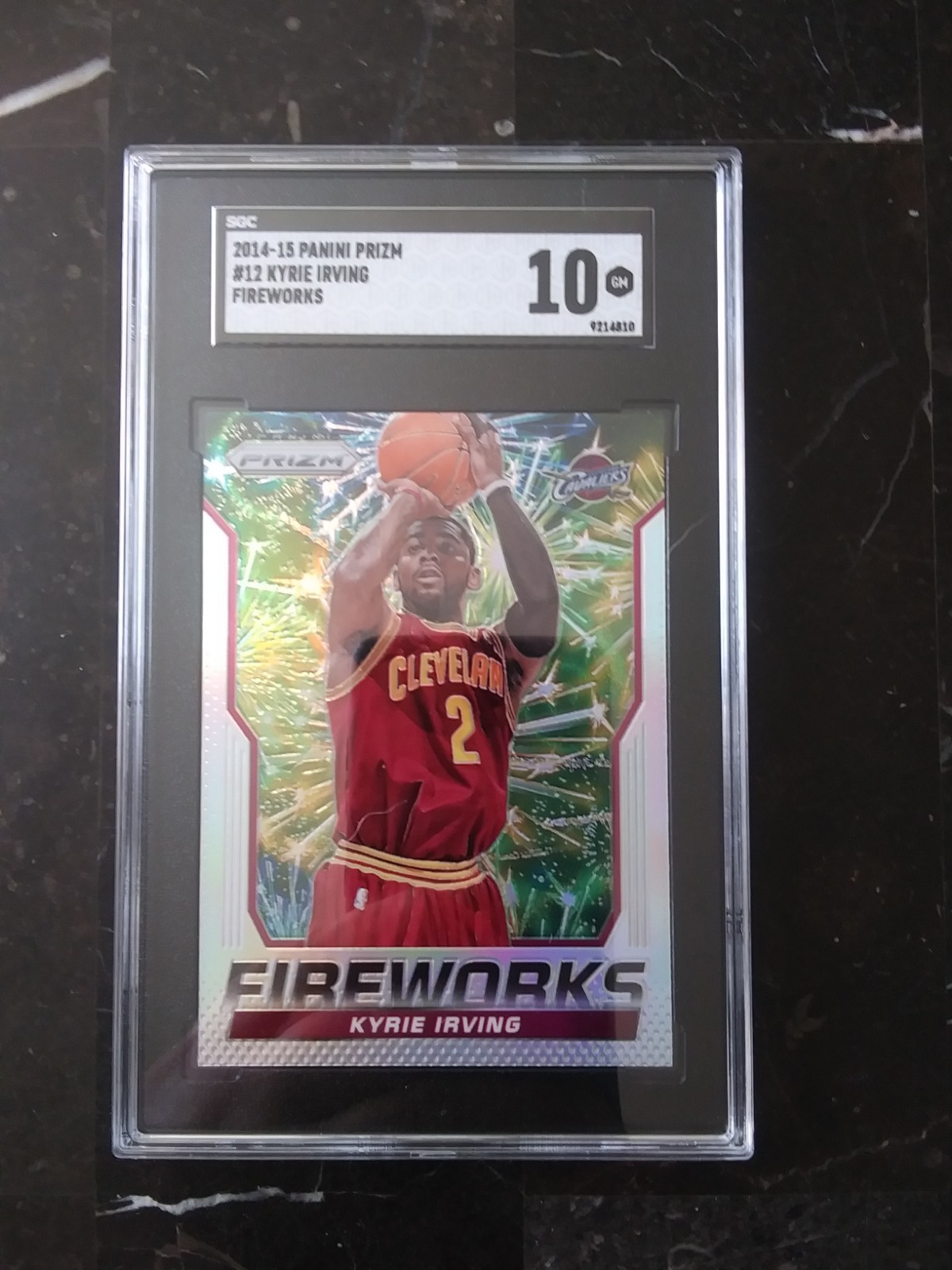 2014 Panini Prizm Fireworks PSA Pop of 3. Kyrie Irving #12 SGC 10 GEM MINT