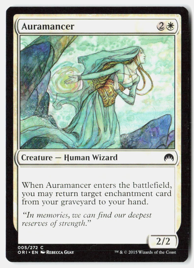 Auramancer 5 Common Magic Origins Magic: The Gathering Foil Moderately Played