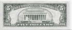 1974 $5 Federal Reserve Note Mismatched Serial Numbers J36139939B / J35139939B — photo 2