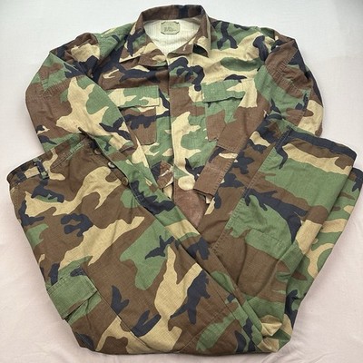 US Military Hot Weather Woodland Camo Jacket - Small Pants - Medium Set