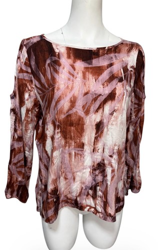 Gino Passcalli X Sophie Cris Blouse Cold Shoulder Multicolor Light Burgundy XL