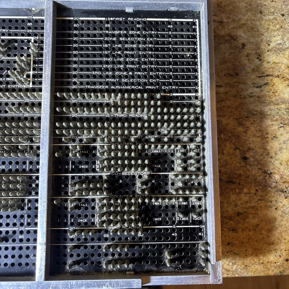 Vintage IBM 917 Plugboard Control Panel – Fully Wired – Rare Early Computer Part - Image 2 of 4