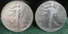 Lot of Two (2) Stunning 1946-P Walking Liberty Half Dollars, 90% Silver