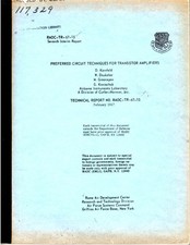 Preferred Circuit Techniques for Transistor Amplifiers, 1967, illustrated