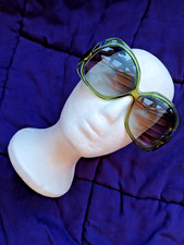 VINTAGE LADIES CHRISTIAN DIOR TWO TONE SUNGLASSES BLUE  GREEN MODEL 2044-50