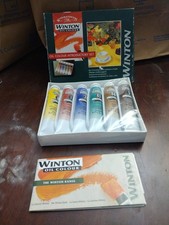 WINSOR  NEWTON Winton Oil Colour Introductory Set 6 Tubes Colors NEW NIB SEALED