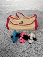 Vintage 1985 Tonka Pound Puppies Newborns Carrier With 3 Puppies Classic Toy Co
