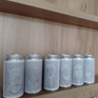 Evil Blizzard Collection of 6 Promo Beer Cans Very Rare and Empty Mint Condition