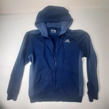Adidas Blue Two Toned Zip Up Hoodie Medium