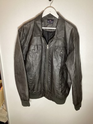 Paul Smith Bomber Wachsjacke Urban Outdoor Dunkelgrau Gr. 56 Leder Optik Hüfte