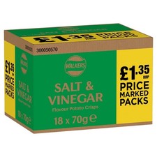 Walkers Crisps salt n vinegar sharing 18 x 70g