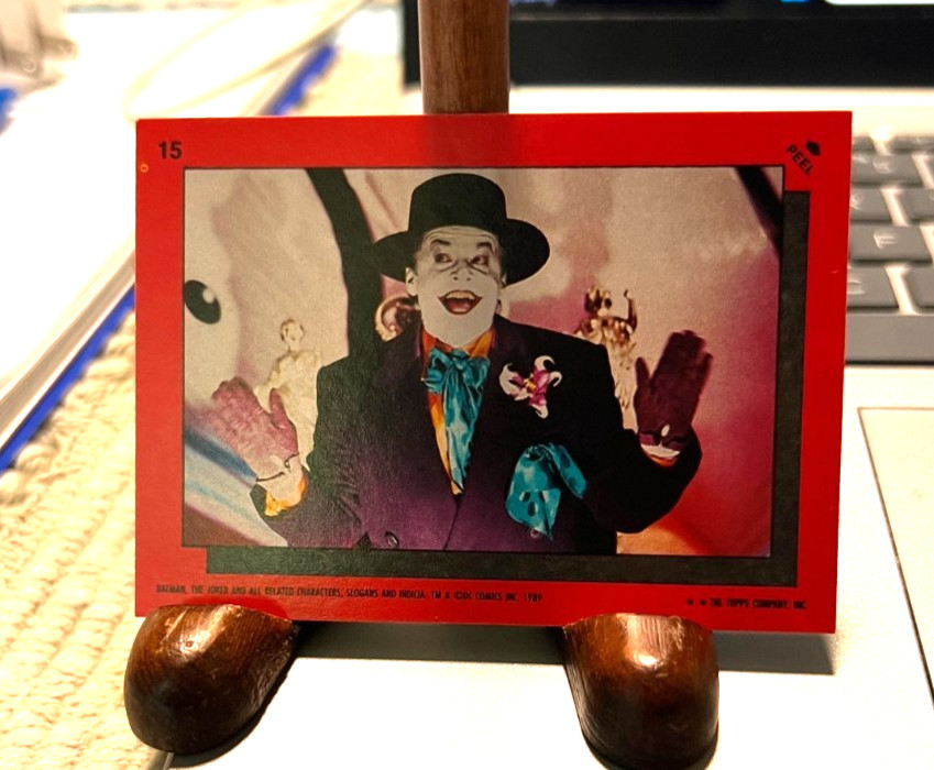 Joker #15 1989 Topps Batman Sticker trading card — raw and PSA graded price guide