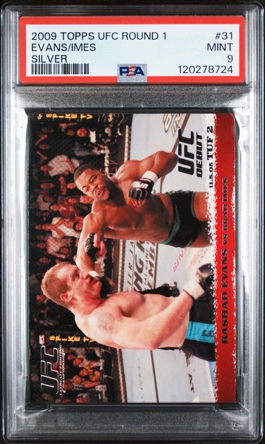 2009 Topps UFC Round 1 Silver #31 Brad Imes/Rashad Evans 244/288 PSA 9