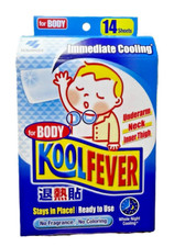 KoolFever Immediate Cooling Patches For Children Body Area 14 Sheets - 2 Boxes
