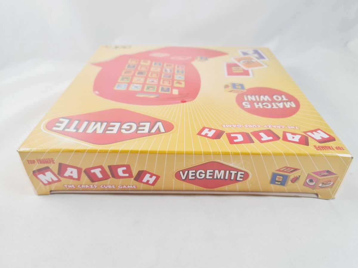 New - Vegemite Match The Crazy Cube Game 2023 Top Trumps 100 Years