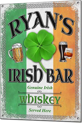 Irish Bar beliebiger Name personalisiertes Kunststoffschild beliebiger Name maßgeschneiderte Plakette Mann Höhle