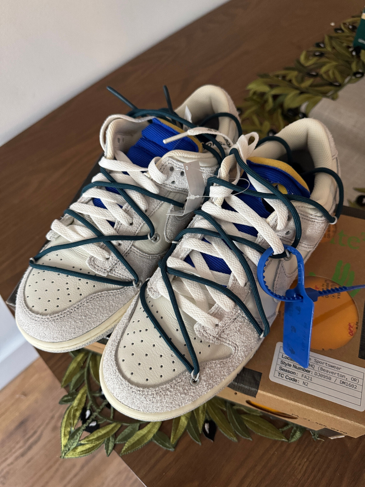 OFF WHITE X NIKE Nike Off White x Dunk Low (lotto 16 di 50) taglia 8 5 100% AUTENTICHE