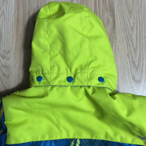 Obermeyer Aspen Kids Ski Jacket Size 4 Blue & Green With Detachable Hood i-Grow - Picture 6 of 11