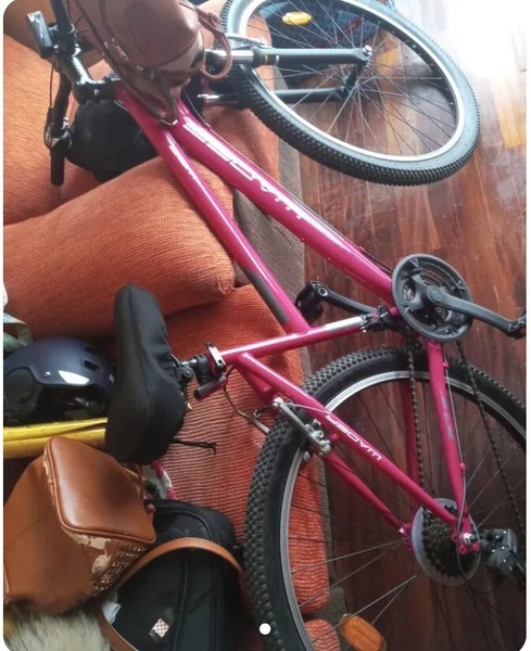 bicicleta montaña rosa