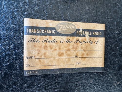 Vintage ZENITH Trans-Oceanic Shortwave Tube Radio Receiver for Parts or Repair - Picture 20 of 20