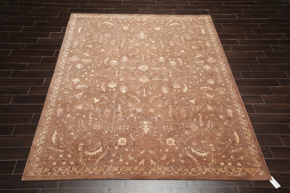 Alfombra oriental de transición marrón 7'1" x 9' Nourison 100 % lana de Nueva Zelanda Foto 3 de 4