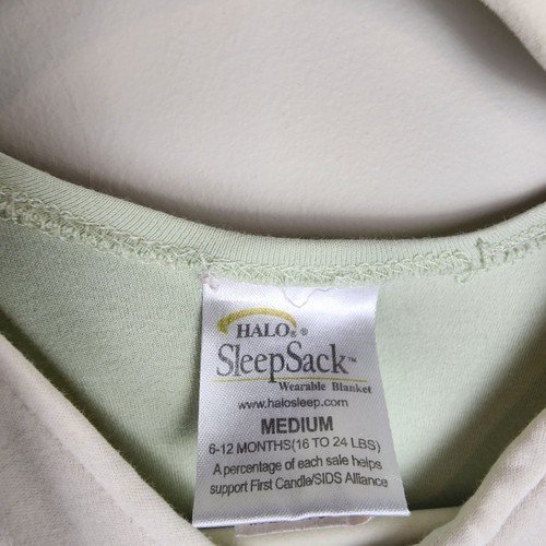Paquete de 2 sacos de dormir rosa verde talla M 6-12 m Halo / Burt's Bees - Imagen 5 de 14