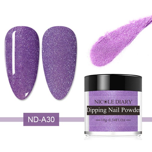 85 Colors Nail Dipping Powder Nail Art Pigment Glitter Dust Manicure No UV Lamp - Imagen 61 de 95