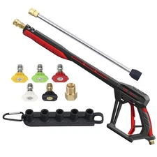 Pressure Washer Gun with Replacement Extension Wand M22 14mm/15mm Fitting 5 P...