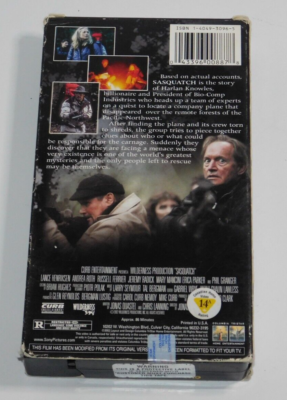 Sasquatch 2002 Action Adventure Horror Movie VHS Video Tape Jonas
