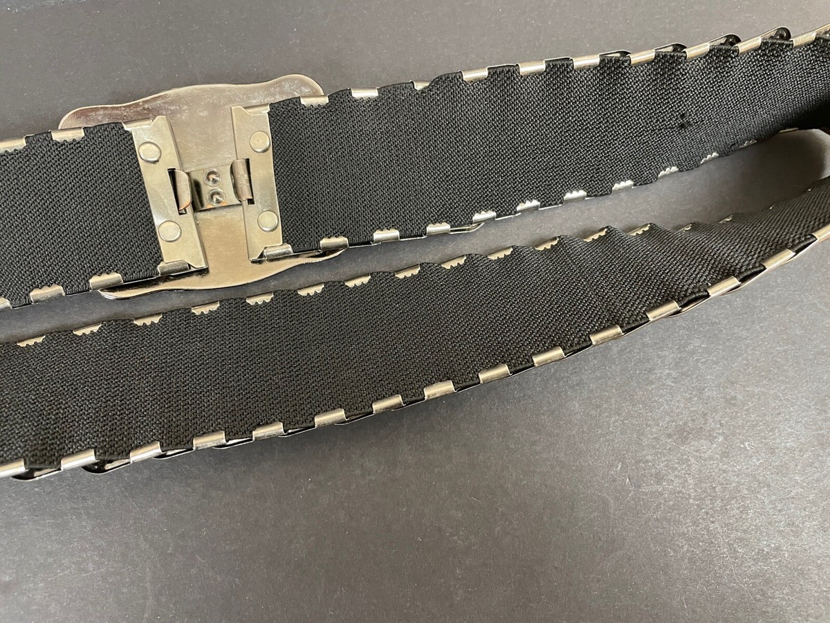 Skinny Metal Cinch Belt Waistband Elastic Stretch Hook Fastening BlackButterfly Wide Elastic Stretch Retro Metal Interlock  main image 3
