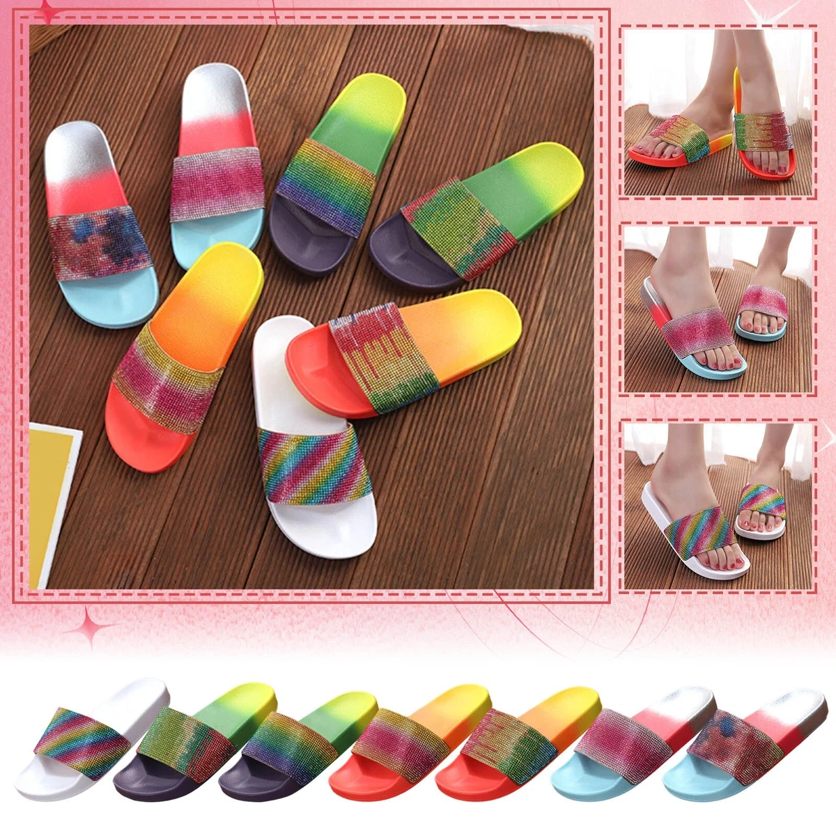 Bright color sandals hot sale