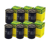Mann Set of 6 Engine Oil Filters W 719/5 for ...