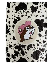 2024 Buc-ee’s Cow Print Sherpa Lined Throw Blanket Christmas Limited Edition 